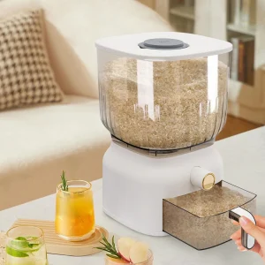 22Lbs Rice Dispenser,Large Sealed Grain Storage Container with Rice Cup