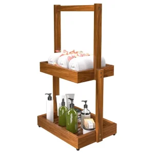 Bathroom Shelf Towel Holder 2 Tier Use as Shower Caddy