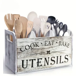 5pcs/Set Cutlery Rack Compartments Cutlery Box Wooden Cutlery Box