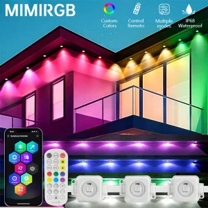 MIMIRGB Eaves Lights Permanent Outdoor LED Light String Strip
