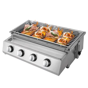 Professional 4-Burner Stainless Steel Portable Tabletop Propane