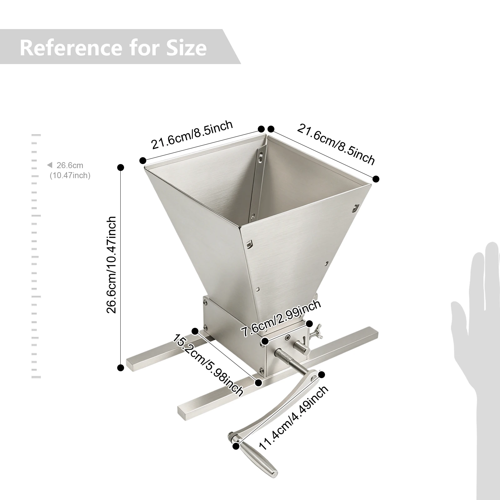 Adjustable Grain Mill Grinder with 2 Carbon Steel Rollers, 4 liters Premium Grain Mill Grinder - Image 5