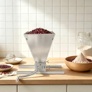 Adjustable Grain Mill Grinder with 2 Carbon Steel Rollers, 4 liters Premium Grain Mill Grinder - Thumbnail Image 8