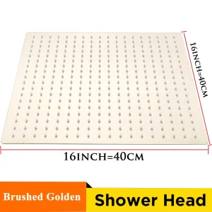 Wholesale And Retail 40cm * 40cm Rainfall Shower Head 16 Inch Ceiling Rain Shower Rain Shower Head 16 Inch - Thumbnail Image 11
