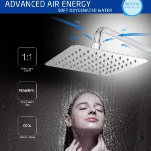 Wholesale And Retail 40cm * 40cm Rainfall Shower Head 16 Inch Ceiling Rain Shower Rain Shower Head 16 Inch - Thumbnail Image 4