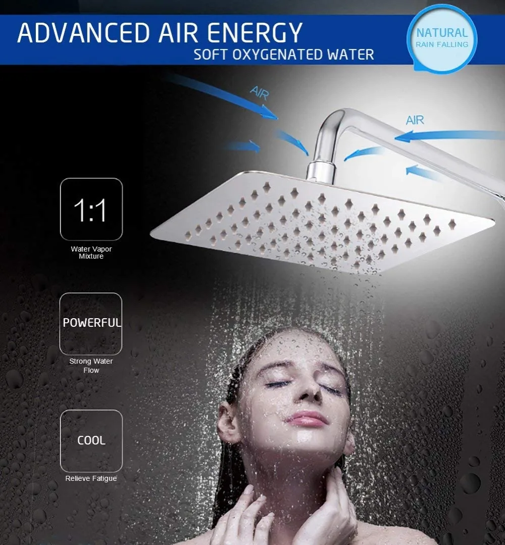 Wholesale And Retail 40cm * 40cm Rainfall Shower Head 16 Inch Ceiling Rain Shower Rain Shower Head 16 Inch - Image 4