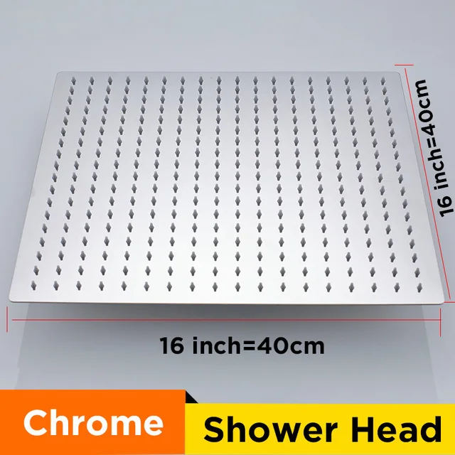 Wholesale And Retail 40cm * 40cm Rainfall Shower Head 16 Inch Ceiling Rain Shower Rain Shower Head 16 Inch - Image 9