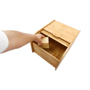 15kg Bamboo Rice Container Large Capacity Grain Storage Box Airtight Dry Food Bin - Thumbnail Image 8