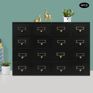 64 Drawer Storage Cabinet 4 Sets Combination Practical Multi Compartment Design - Thumbnail Image 6