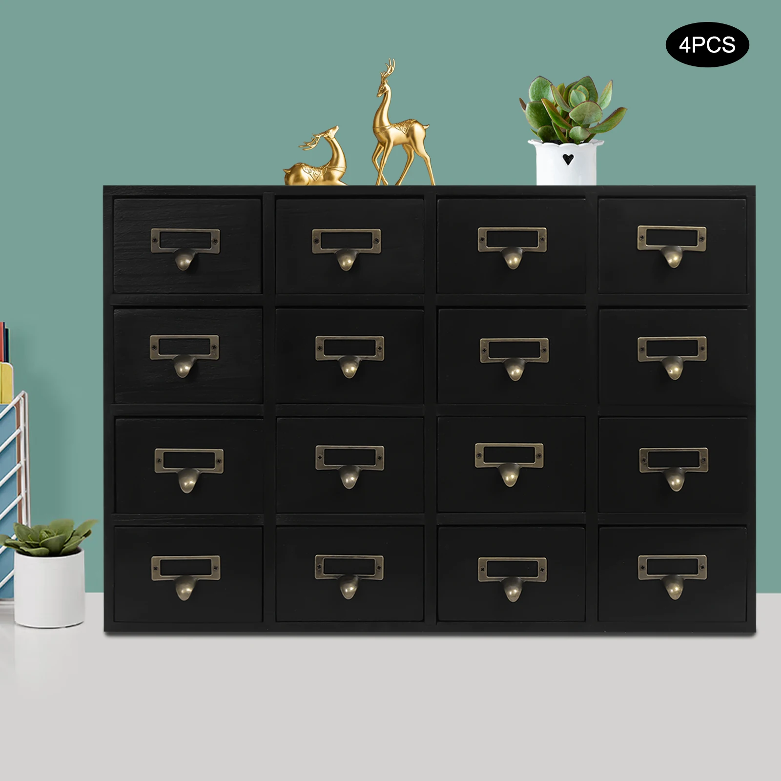 64 Drawer Storage Cabinet 4 Sets Combination Practical Multi Compartment Design - Image 6