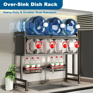 Extra long Drying Rack for Kitchen Sink, Space Saving Dish Rack - Thumbnail Image 2