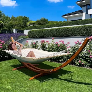 13 T Hammock with Stand, Heavy Duty Hammock Stand, 2 Person Heavy Large Hammock - Thumbnail Image 2