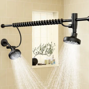 Tandem Shower Head For Couples, Dual Shower Head with Original Adjustable Slider - Thumbnail Image 8