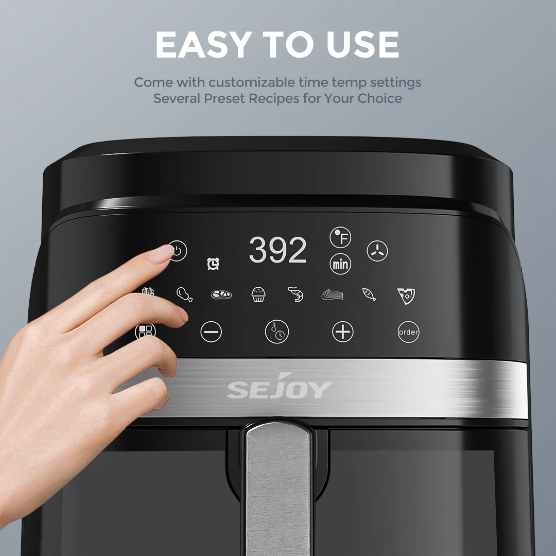 8-in-1 Air Fryer 6 Qt, Premium Ceramic Coating, Precise Heating for Even Results - Image 2