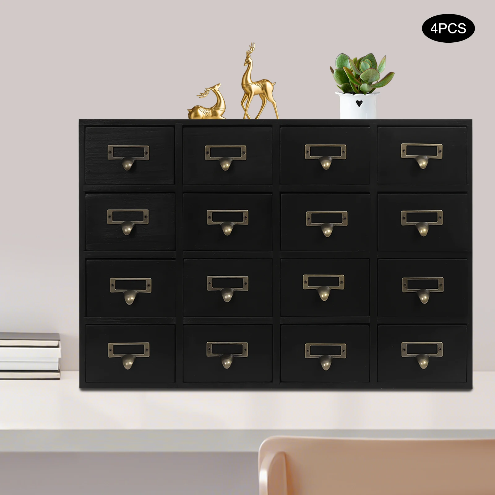 64 Drawer Storage Cabinet 4 Sets Combination Practical Multi Compartment Design - Image 5