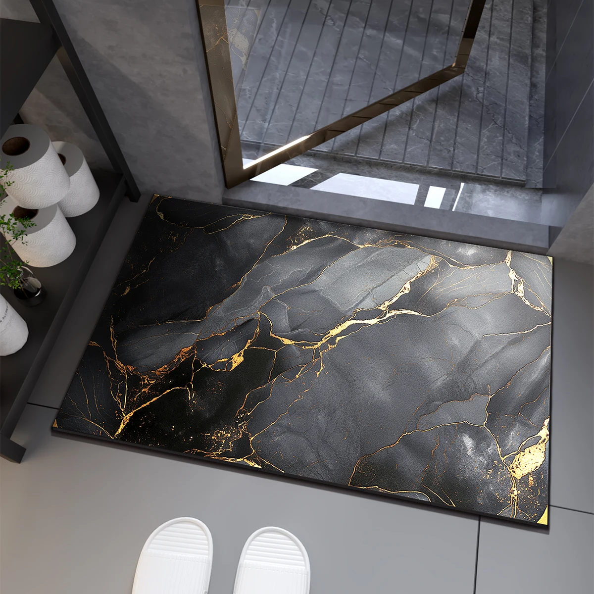 Luxury Bath Mat Bathroom Rug Super Absorbent Foot Floor Mats Quick Dry Non-Slip Shower - Image 1