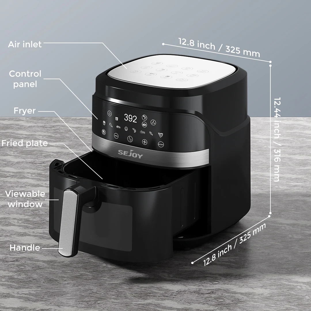 8-in-1 Air Fryer 6 Qt, Premium Ceramic Coating, Precise Heating for Even Results - Image 3