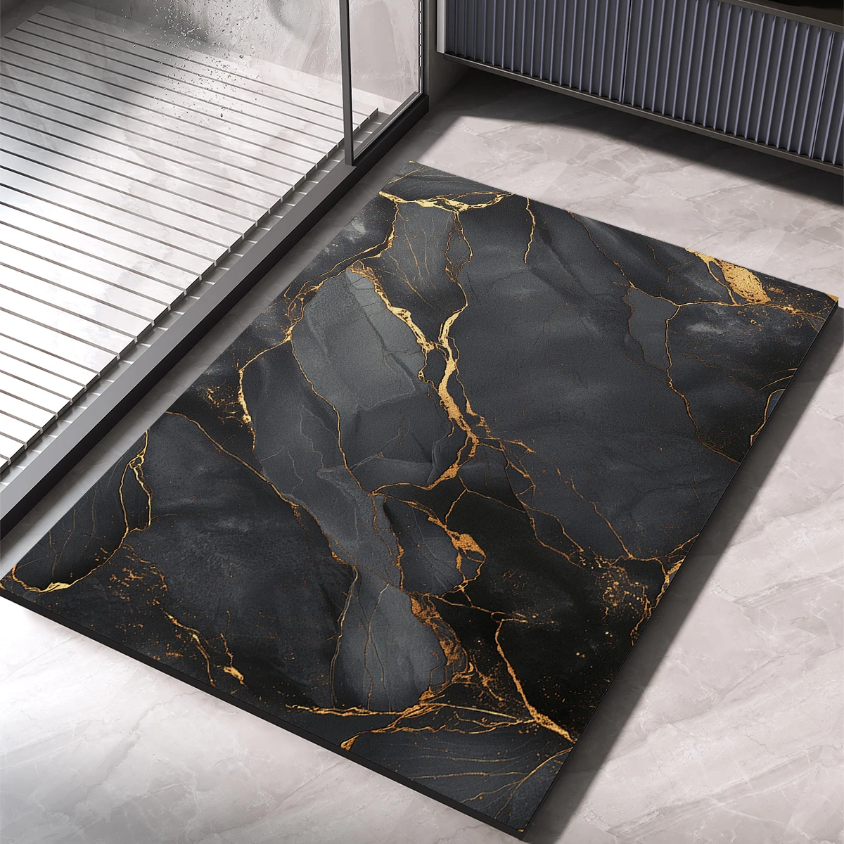 Luxury Bath Mat Bathroom Rug Super Absorbent Foot Floor Mats Quick Dry Non-Slip Shower - Image 3