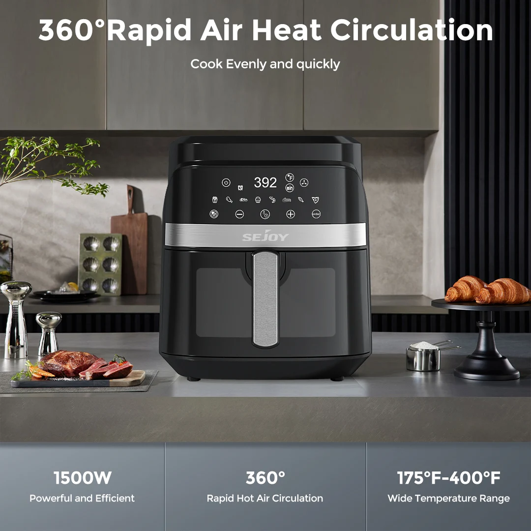 8-in-1 Air Fryer 6 Qt, Premium Ceramic Coating, Precise Heating for Even Results - Image 5