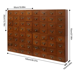 64 Drawer Storage Cabinet 4 Sets Combination Practical Multi Compartment Design - Thumbnail Image 9