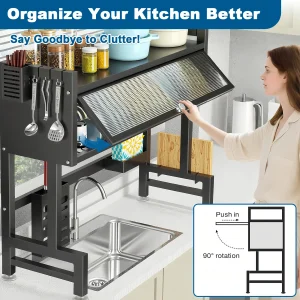 Extra long Drying Rack for Kitchen Sink, Space Saving Dish Rack - Thumbnail Image 6