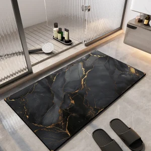 Luxury Bath Mat Bathroom Rug Super Absorbent Foot Floor Mats Quick Dry Non-Slip Shower - Thumbnail Image 2