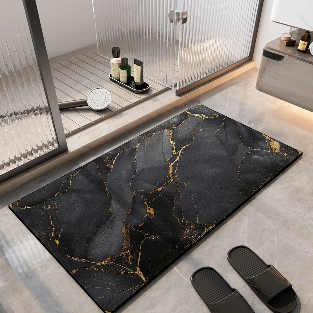 Luxury Bath Mat Bathroom Rug Super Absorbent Foot Floor Mats Quick Dry Non-Slip Shower - Image 2