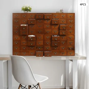 64 Drawer Storage Cabinet 4 Sets Combination Practical Multi Compartment Design - Thumbnail Image 4